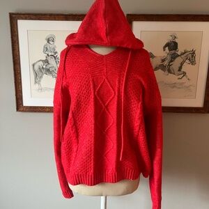 American Vintage Red Hooded Sweater